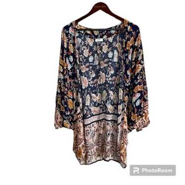 UMGEE Floral OS Open Front Kimono Duster Oversized