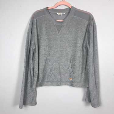 C&C California Terry Cloth And Mesh Pullover Sweat