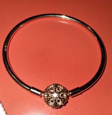 Pandora Moments Rose Gold Sparkling Snowflake Bang