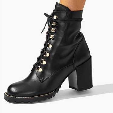 Stuart Weitzman Kolbie Chain Block Bootie Smooth … - image 1