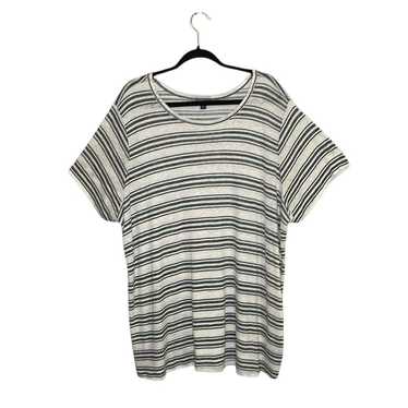 Torrid Women’s Linen Blend Crew Neck Tee Crew Blac