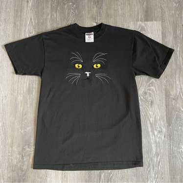◆IN SILENCE◆ CAT GRAPHIC SHEARED T-SHIRT WASHED BLACK 81+jlIRbahL._AC_SY350_QL65_.jpg