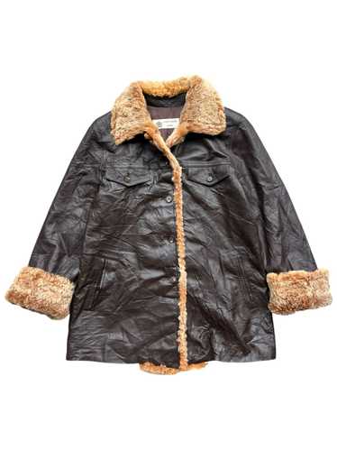 HARDY AMIES BOUTIQUE LONDON　43　ジャケット　XL VTG 80s..HARDY AMIES LONDON..BLACK..LEATHER..CAFE RACER