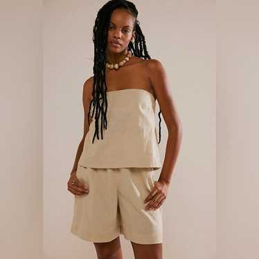 Free People Gotta Have It Cotton-Linen Top