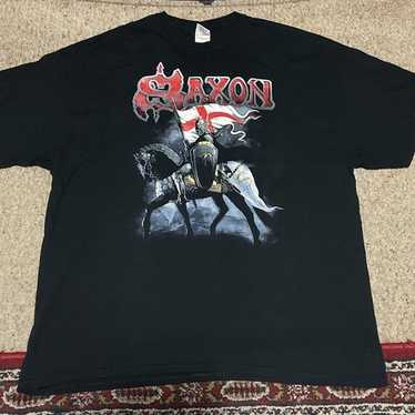 SAXON Isle of Man Live Tシャツ 1990 Saxon Solid Ball of Rock 1990 T-shirt | TShirtSlayer TShirt