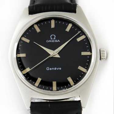 ジャンク品OMEGA Geneve ブラックレザーバンド