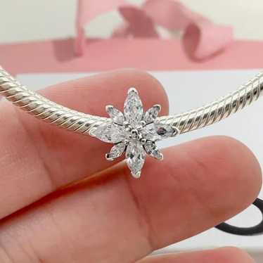 Pandora Sparkling Snowflake Pav Charm S925 Sterlin