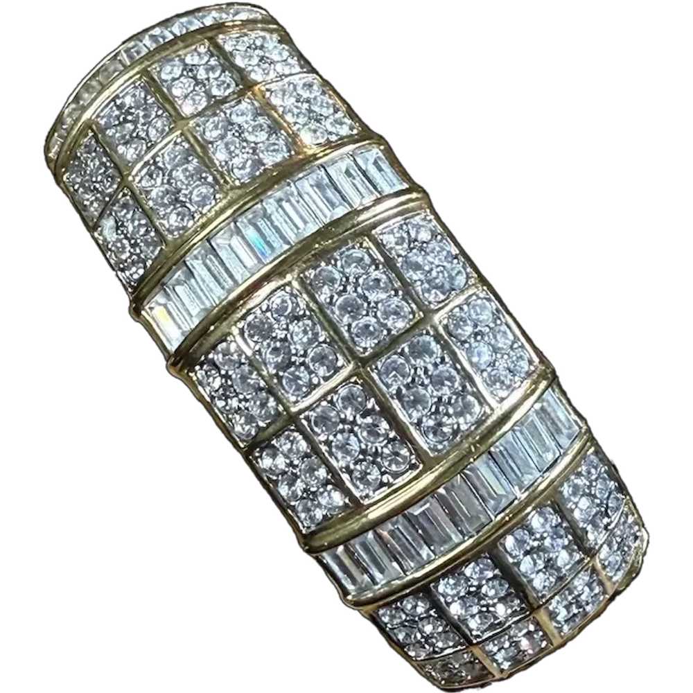 Vintage Large Signed Swarovski Bangle Bracelet