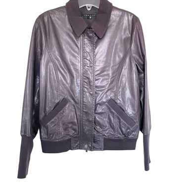 theory Gloss Leather Bomber ラムライダースジャケット theory Gloss Leather Bomber ラムライダースジャケット