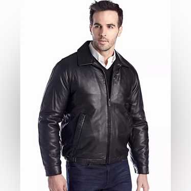 【archive】Nautica leather bomber jacket Vintage Nautica Leather Bomber Jacket Lined Full Zipper Size