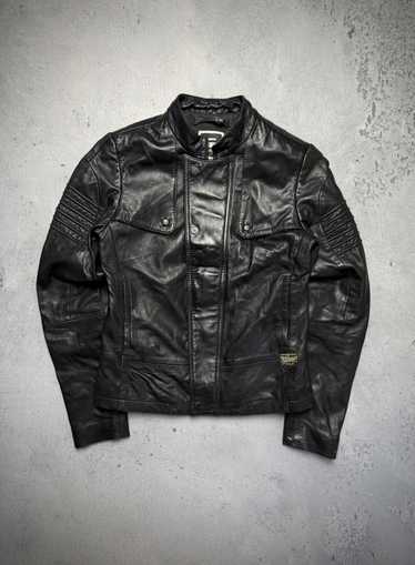 廃番　G-STAR RAW×マークニューソン　袖牛革　ピーコート　ブラック　M 廃番 G-STAR RAW×マークニューソン 袖牛革 ピーコート ブラック M