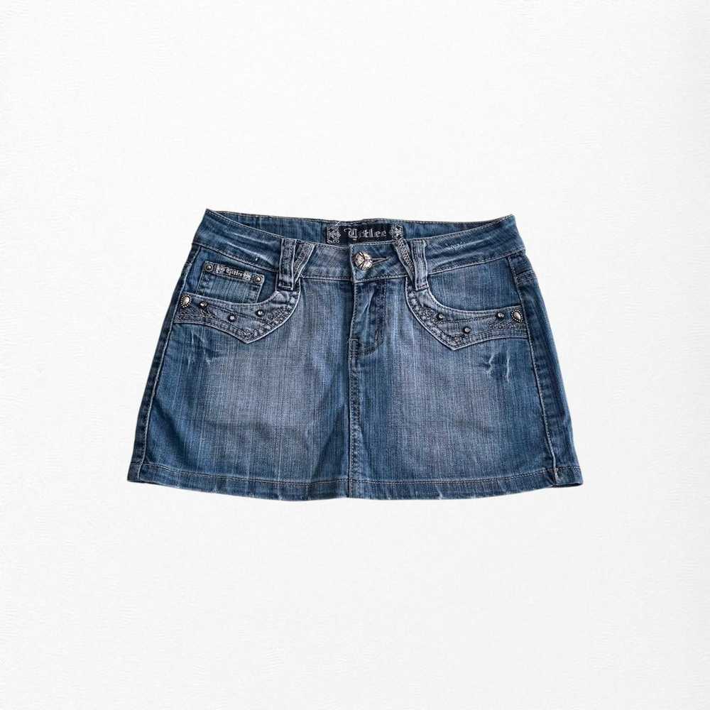 Miss Me × Rock Revival × Vintage mini navy denim cybery2k skirt - W26, rock revival, miss me