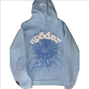 Buy Sp5der Web Hoodie 'Sky Blue' - SP5 8D WEB HBB | GOAT