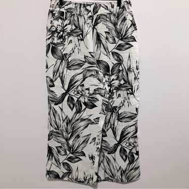 C&C California Linen Wide Leg Cropped Pants Women 
