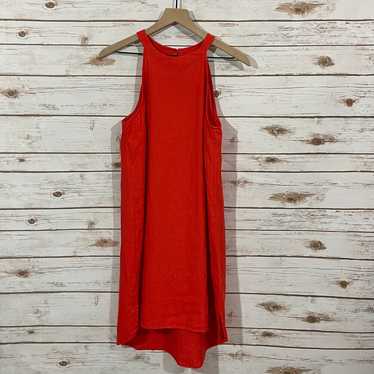 Sigrid Olsen 100% Linen Dress - Red Orange - Mediu