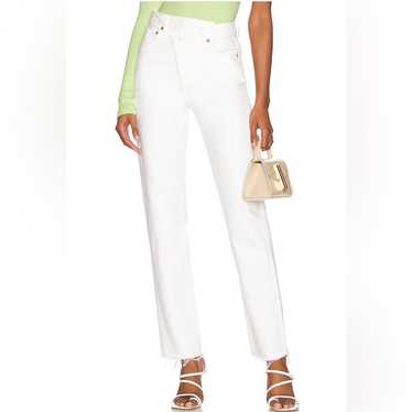 新品 AGOLDE CRISS CROSS ワイドレッグ 26 ホワイト AGOLDE Criss Cross Wide Leg in Paste | REVOLVE
