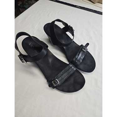 Vionic Laurie Wedge Leather Sandals Women’s Size 8