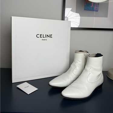 靴 CELINE BY HEDI SLIMANE JACNO BOOTS 42 Celine × Hedi Slimane SS19 Silver Jacno 60mm Boots 41 | Grailed