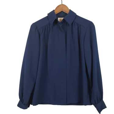 Vintage Pendleton Blouse Hidden Button Long Sleeve