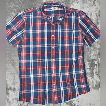 Faherty Short Sleeve Plaid Button Down