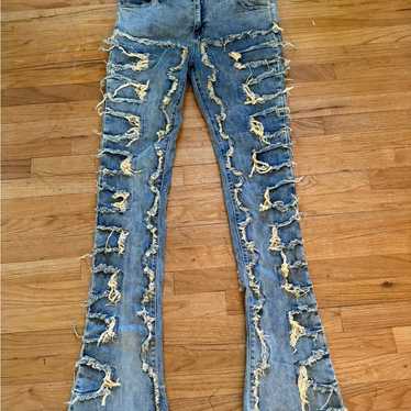 パンツ GUAPI SKY BLUE SUPER STACKED DENIM 30 Sky Blue Super Stacked Denim - Guapi Clothing