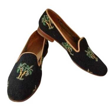 Stubbs & Wootton Embroidered Palm Tree Loafer Flat