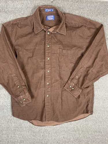 Pendleton Vancouver Shirt Mens XL Brown Corduroy B