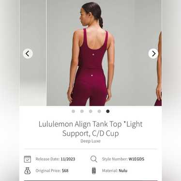 Lululemon Align Tank Top, Light Support