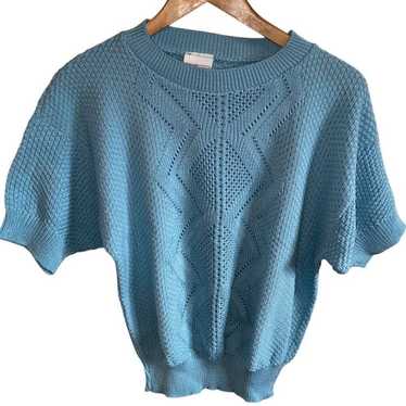 Vintage Haband for her blue sweater short sleeve
