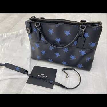 希少✨COACH Star Canyon Handbag BLACK BLUE Rare Coach Star Glitter Dark Blue Micro Bennett Crossbody