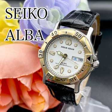 美品 ALBA AQUA GEAR クォーツ腕時計  A2401 SEIKO ALBA AQUA GEAR 腕時計 - メルカリ