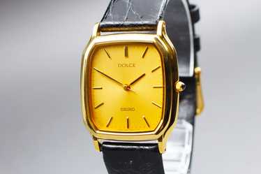 SEIKO DOLCE ゴールド 、角型です、 Vintage SEIKO DOLCE 6030-5550 SGP30 Tank Shape Square Men