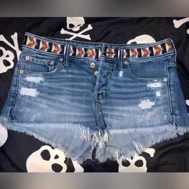abercrombie and fitch boho jean shorts