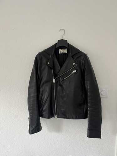 acne studios Gibson ネイビースウェード　46 Acne Studios Navy Leather Gibson Jacket, $1,450 | SSENSE