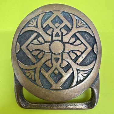 Vtg Rays Tech Ether Guild Solid Brass Round Belt B