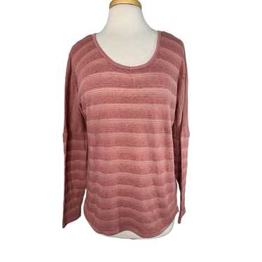 KUHL Pink Stripe Sylvie Pullover Sweater Size Larg