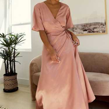 Whimsy And Row - Lola Blush Wrap Dress, Size S