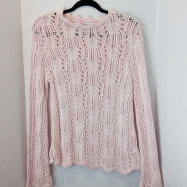 Worthington Essentials medium 100% cotton crochet 