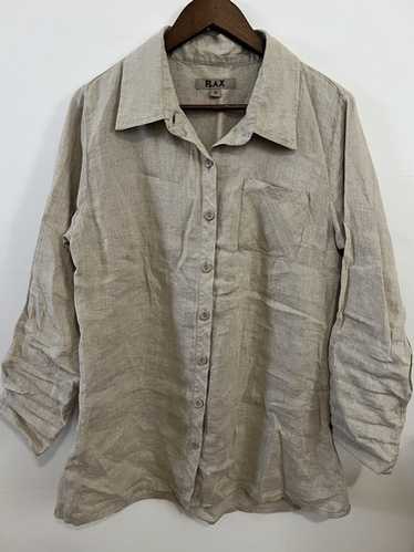 FLAX 100% Linen Women's Button Down Long Sleeve Sh