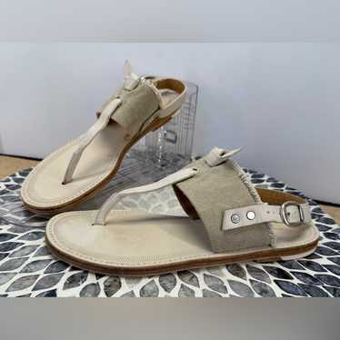 Rag & Bone Cream Sandals With T-Strap Design Size 