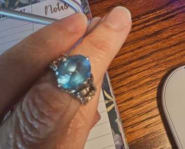 Victoria Wieck blue topaz oval ring