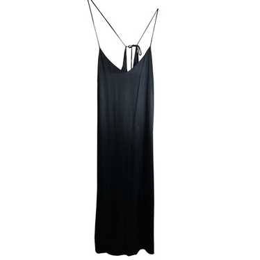 Whimsy + Row Slip Dress Women Large Black Silky Sa