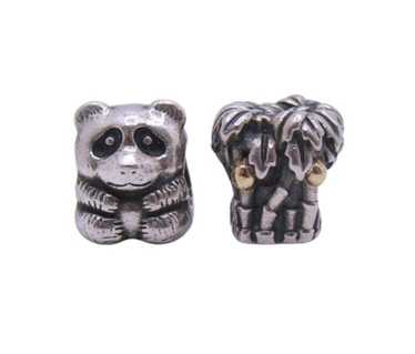 Pandora Sterling Silver Panda & Palm Tree Charms