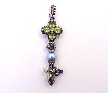 BARBARA BIXBY 18K Gold Sterling Peridot Pearl Amet