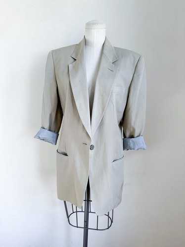 Vintage 1990s DKNY Silk Blend Blazer / S