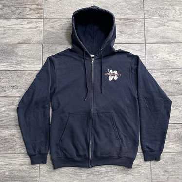 Trader Joes Hoodie Mens M Blue Long Sleeve Full Zi