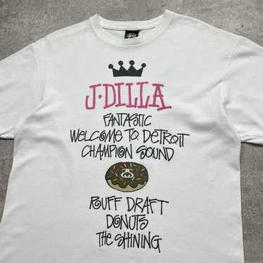 STUSSY J DILLA Tシャツ ホワイト L stones throw Vintage Stussy J Dilla Stones Throw Shirt - TokoPyramid