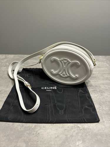 Celine Triomphe Oval Crossbody Bag Leather