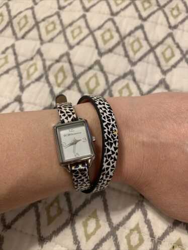 BCBGeneration Black Triangle Pattern Wrap Watch - image 1