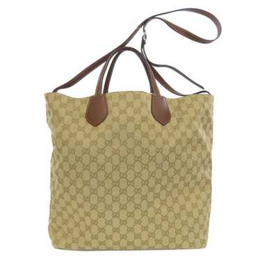 Gucci 370823 GG Pattern Reversible Tote Bag Canvas